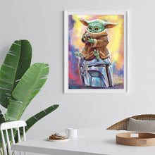 Load image into Gallery viewer, 5D DIY Full Drill Yoda Cartoon Diamond Painting Rhinestone Kit Home Crafts
