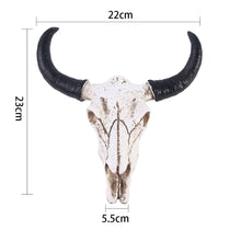 Load image into Gallery viewer, Resin Longhorn Cow Skull Head Wall Decorations Ornament 3D Figurines Crafts
