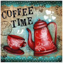 Load image into Gallery viewer, Coffee Time 30*30cm (canvas) full round drill diamond painting
