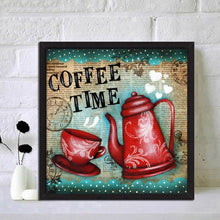 Load image into Gallery viewer, Coffee Time 30*30cm (canvas) full round drill diamond painting
