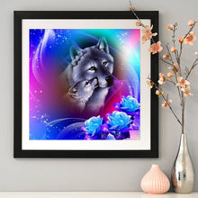 Load image into Gallery viewer, Animals Wolf Mother and Son 30*30CM(canvas) full round drill diamond painting
