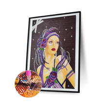 Load image into Gallery viewer, Diamond Painting - Partial Special Shaped - Noble woman (30*40cm)
