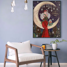 Load image into Gallery viewer, Diamond Painting - Special Shaped - Lady Sit In Moon
