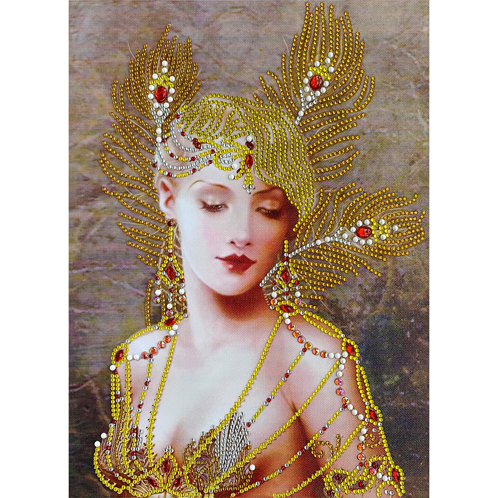 Sexy Beauty 30*40cm(canvas) beautiful special shaped drill diamond painting