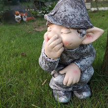 Load image into Gallery viewer, Fun Resin Gnome Mold Courtyard Miniature Elf Dwarf Statue Props Decoration
