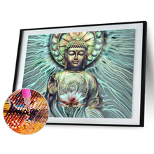 Load image into Gallery viewer, Lotus Buddha 40*30cm(canvas) full round drill diamond painting
