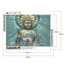Load image into Gallery viewer, Lotus Buddha 40*30cm(canvas) full round drill diamond painting
