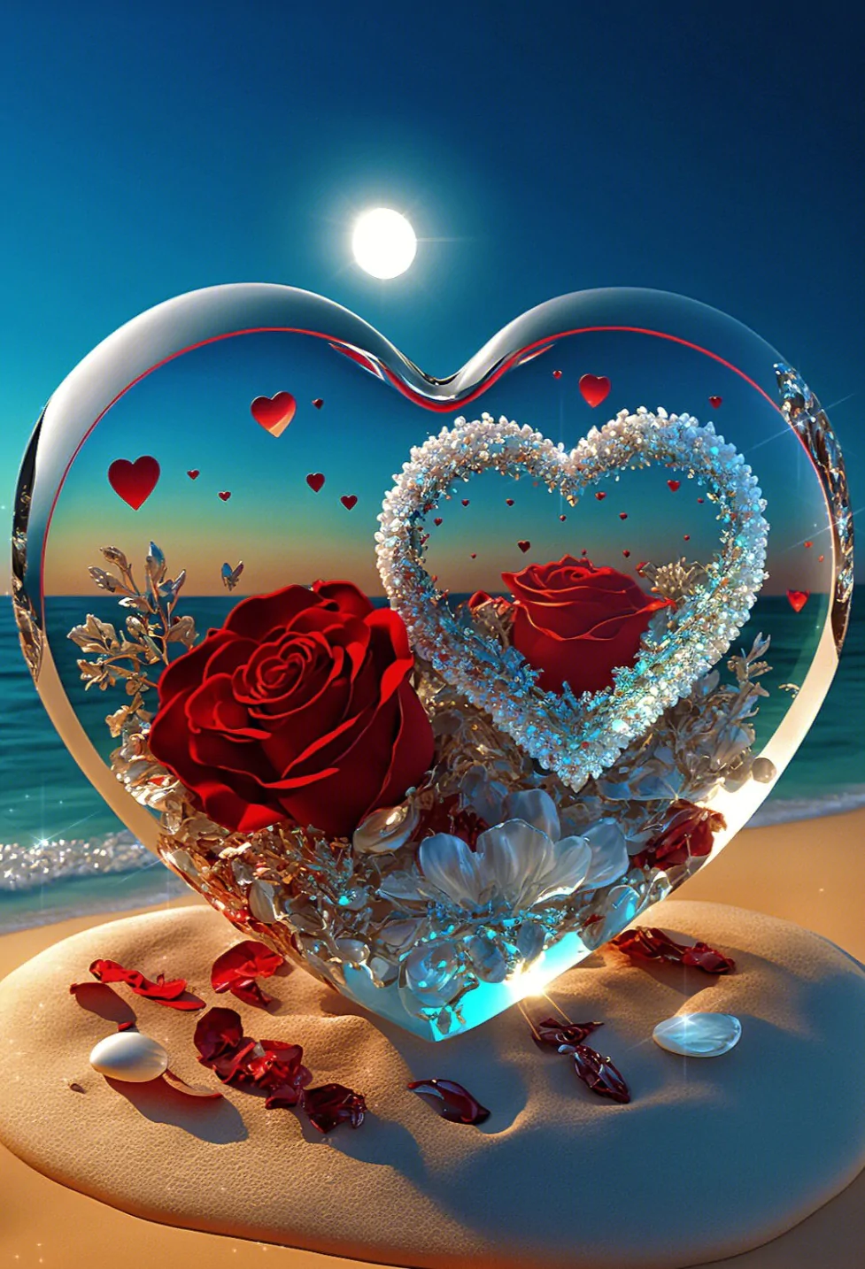 AB Diamond Painting - Full Round - Flower Love (40*60cm)