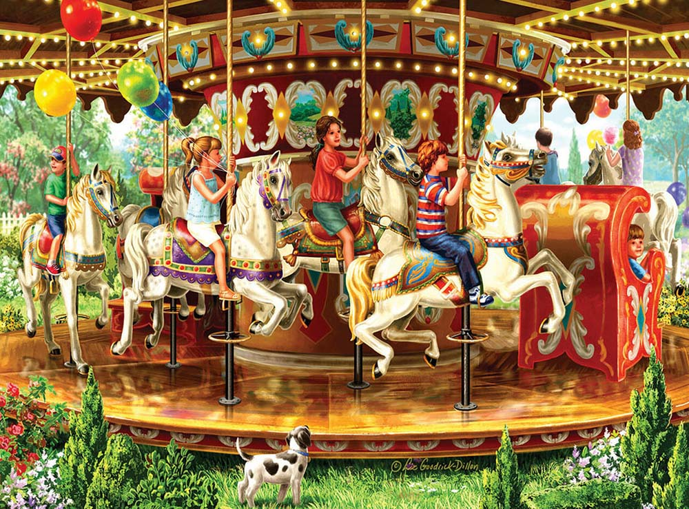 AB Diamond Painting - Full Round - Carousel (50*70cm)