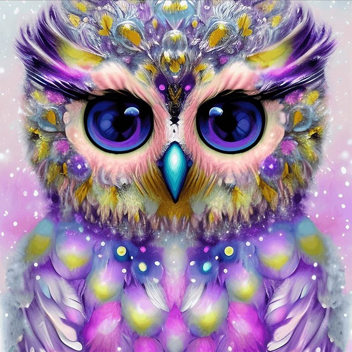 AB Diamond Painting - Full Round - Owl (40*40CM)