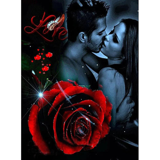 Rose Lover 30*40cm(canvas) full round drill diamond painting