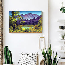 Load image into Gallery viewer, Diamond Painting - Full Round - Mountain Hidden Lake (50*40cm)
