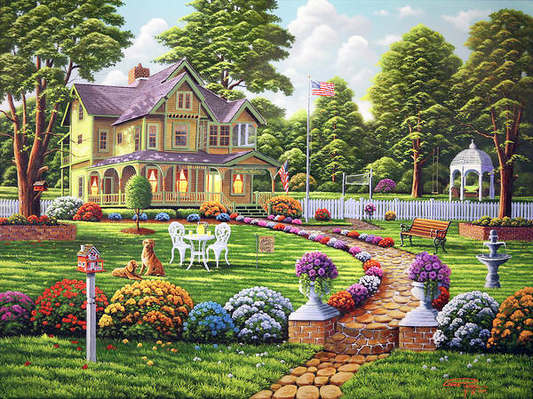AB Diamond Painting - Full Round - Happy House (40*50CM)