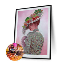 Load image into Gallery viewer, Diamond Painting - Partial Special Shaped - Lady (30*40cm)
