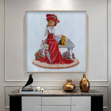 Load image into Gallery viewer, Diamond Painting - Partial Special Shaped - Dress lady (35*35cm)
