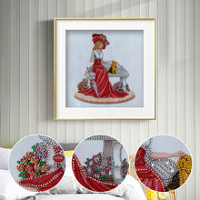 Load image into Gallery viewer, Diamond Painting - Partial Special Shaped - Dress lady (35*35cm)

