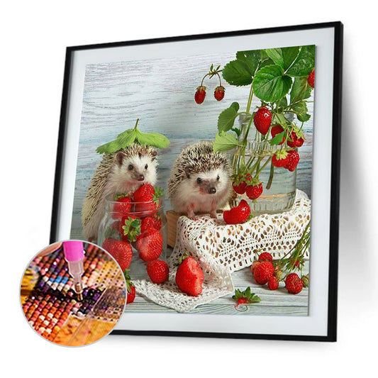 Fruit Hedgehog 30*30cm(canvas) full round drill diamond painting