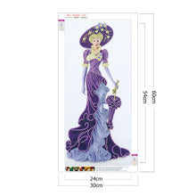 Load image into Gallery viewer, Diamond Painting - Full Special Shaped - Dress Lady Purple (30*60cm)
