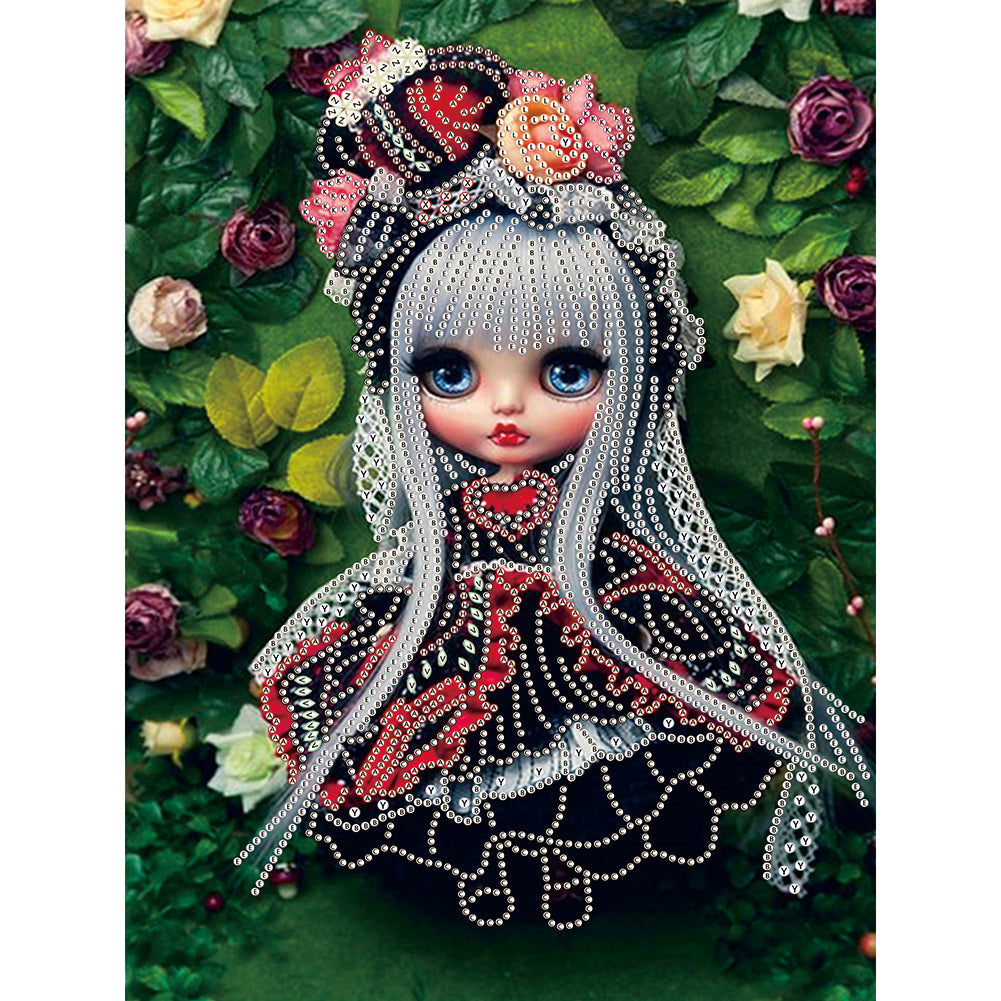 Diamond Painting - Partial Special Shaped - Coon Doll (30*40cm)