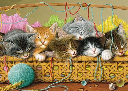 AB Diamond Painting - Full Round - Cats (50*70cm)