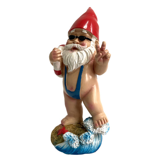 3D Swimming Dwarf Sculpture Garden Gnome Resin Doll Figurines Decoration