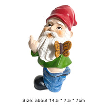 Load image into Gallery viewer, 3D Dwarf Statue Garden Butterfly Finger Gnome Resin Doll Figurines Crafts
