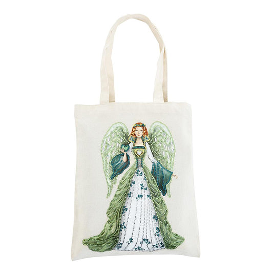 Diy Diamond Painting Handbag Reusable Shopping Tote (Bb001 Lady Angel)