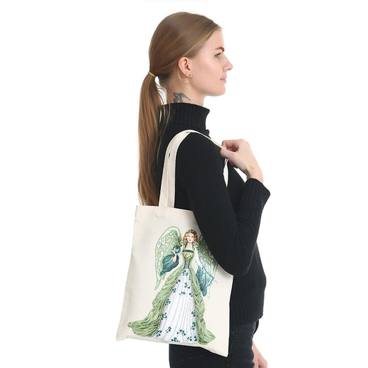 Diy Diamond Painting Handbag Reusable Shopping Tote (Bb001 Lady Angel)