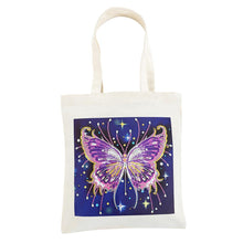 Load image into Gallery viewer, Diy Diamond Painting Handbag Shopping Storage Tote (Bb001 Purple Butterfly)
