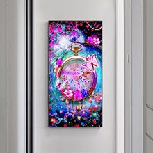 Load image into Gallery viewer, Diamond Painting - Full Round - Clock and flowers (40*80CM)
