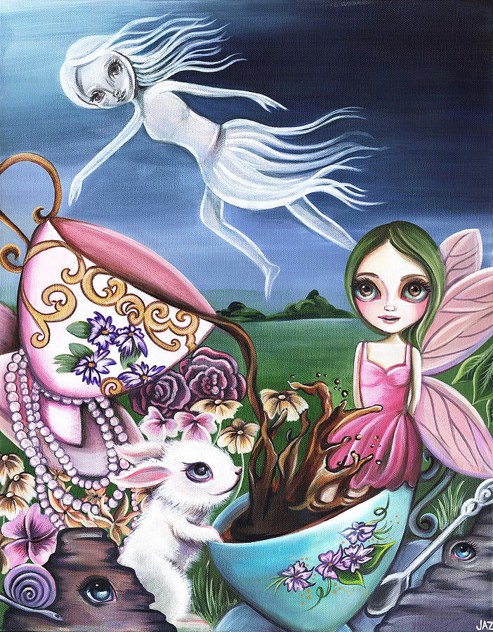 Diamond Painting - Full Round - big eyes doll alice in wonderland (30*40CM)