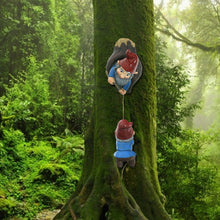 Load image into Gallery viewer, Resin Craft Cartoon Dwarf Climbing Tree Sculpture Garden Hanging Ornaments
