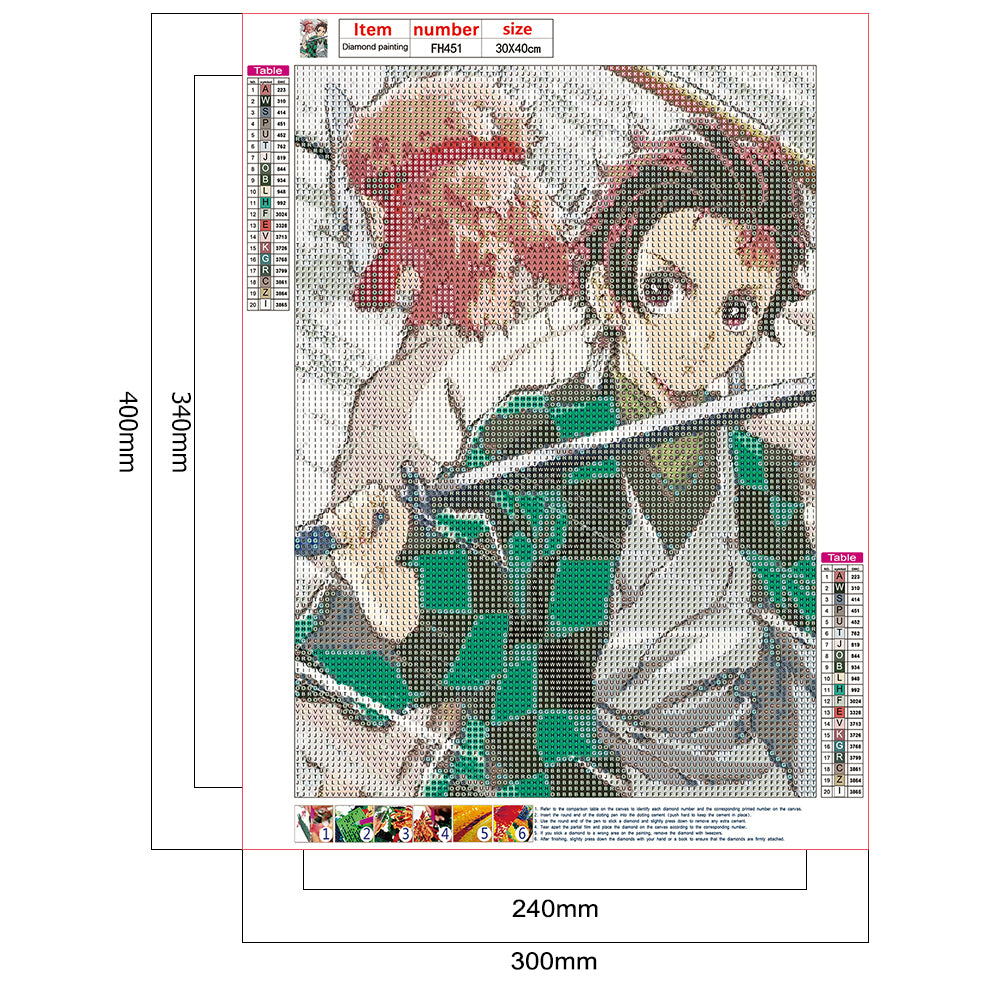 Cartoon Figure 30*40CM(Canvas) Full Round Drill Diamond Painting