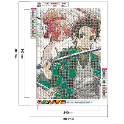 Cartoon Figure 30*40CM(Canvas) Full Round Drill Diamond Painting