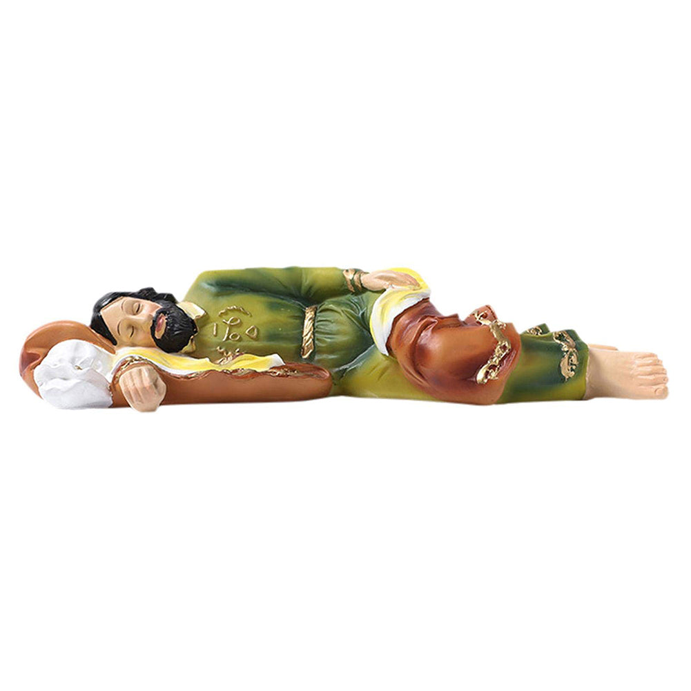 Saint Joseph Sleeping Statue Resin Figurine Christian Yard Desktop Decor