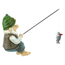 Load image into Gallery viewer, Garden Gnome Statue Resin Fishing Dwarf Elf Figurines Yard Lawn Outdoor
