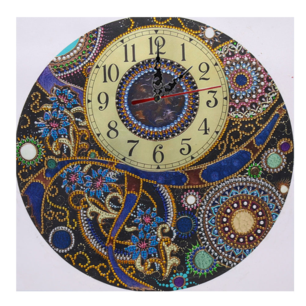 DIY Part Special Shaped Rhinestone Clock 5D Painting Kit Mandala