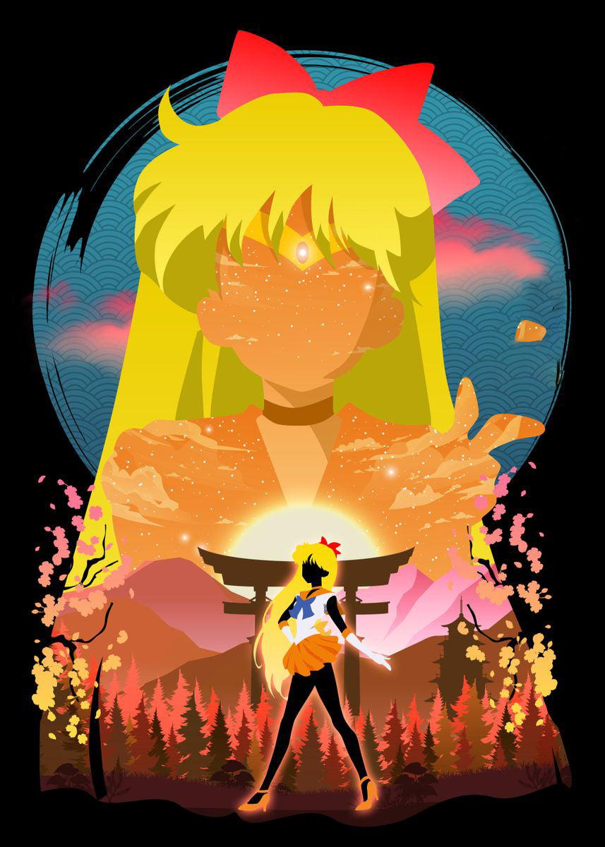 Diamond Painting - Full Round - silhouette - Anime Girl Sailor Moon (30*40CM)