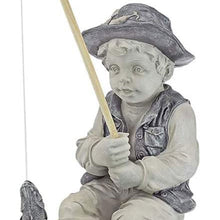 Load image into Gallery viewer, Garden Statue Resin Fisherman Gone Fishing Boy Garden Sculpture Ornaments
