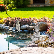 Load image into Gallery viewer, Garden Statue Resin Fisherman Gone Fishing Boy Garden Sculpture Ornaments
