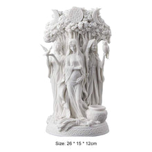 Load image into Gallery viewer, Celtic Dandu Triple Goddess Figurine Hope Honor Harvest Resin Greek Statue

