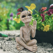 Load image into Gallery viewer, Resin Outer Space Alien Statue Outdoor Garden Figurine Alien Martians Decor
