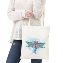 Load image into Gallery viewer, DIY Dragonfly Diamond Painting Shopping Tote Bag Mosaic Kit Drawing (BB026)
