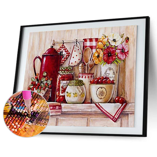 Diamond Painting - Full Round - Cupboard Parrotttern (60*40cm)