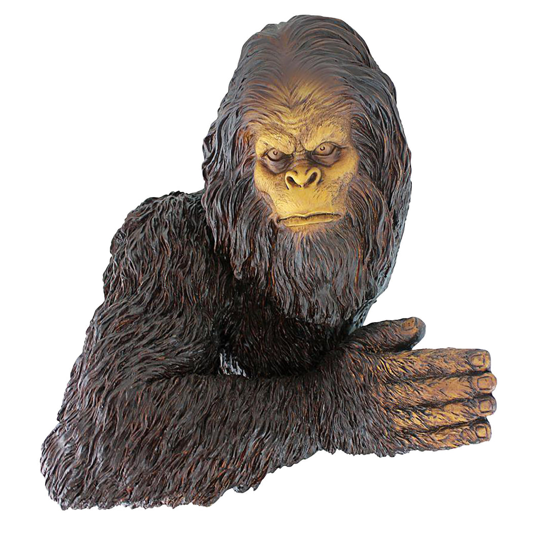 Resin Gorilla Sculpture Garden Animal Figurine Ornament Tree Trunk Statue