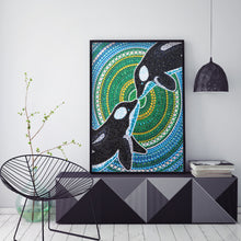 Load image into Gallery viewer, Diamond Painting - Full Crystal Rhinestone - Dolphin (30*40cm)
