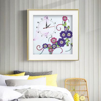 DIY Part Special Shaped Diamond Clock 5D Mosaic Painting Kit (Ivy DZ613)