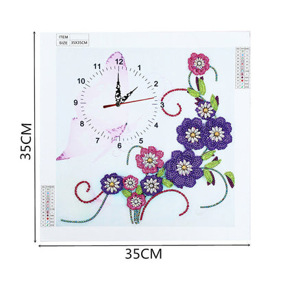 DIY Part Special Shaped Diamond Clock 5D Mosaic Painting Kit (Ivy DZ613)