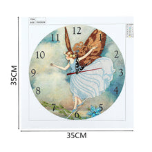 Load image into Gallery viewer, DIY Part Special Shaped Diamond Clock 5D Mosaic Painting Kit (Angel DZ615)
