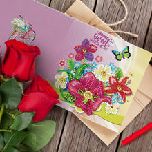 Load image into Gallery viewer, Special Shaped Diamond Greeting Card Partial Drill Holiday DIY Postcards
